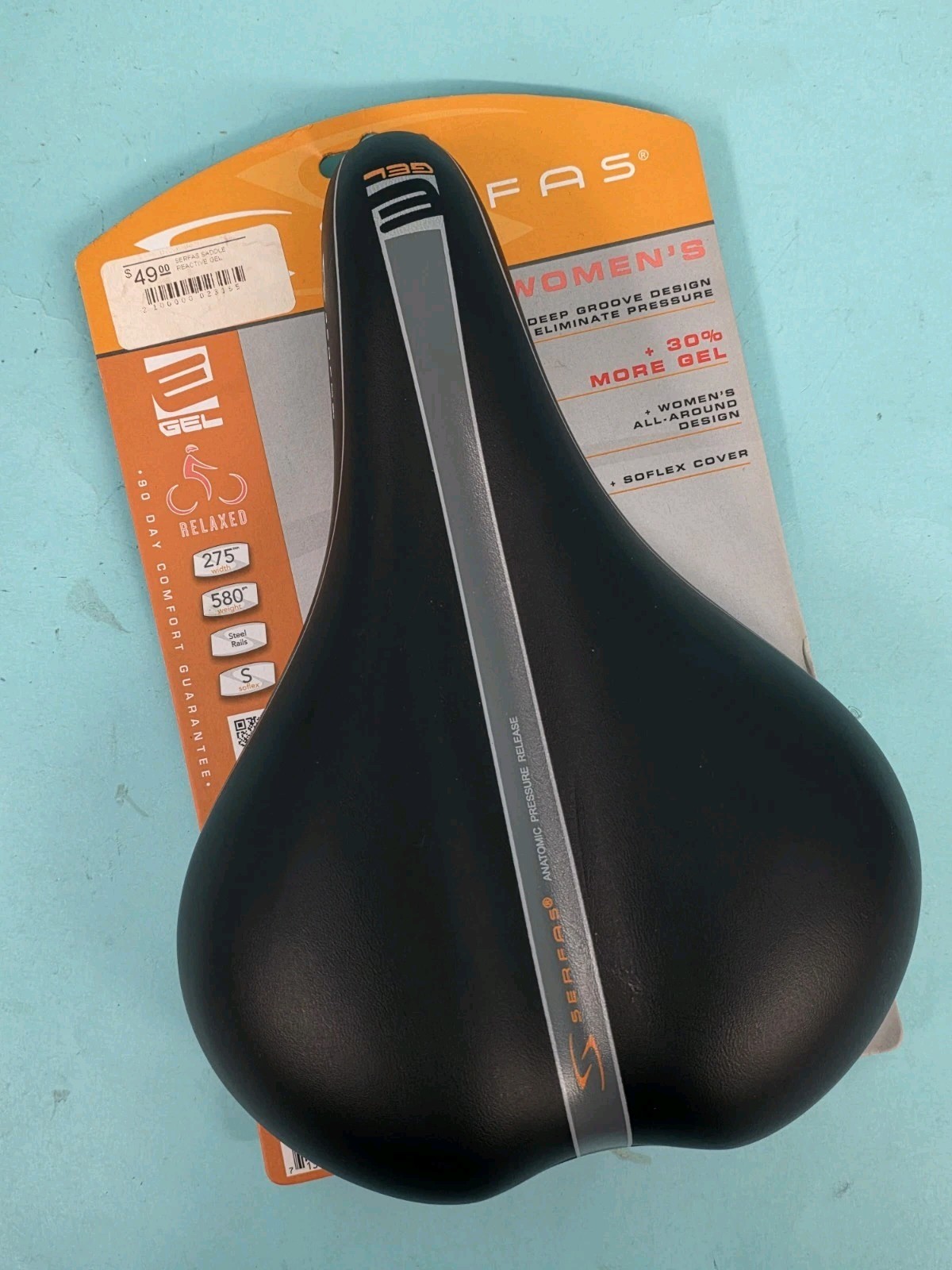 NEW SERFAS Women’s Comfort Saddle Waterproof Cover 275mm Wide LSD-100 HYBRID