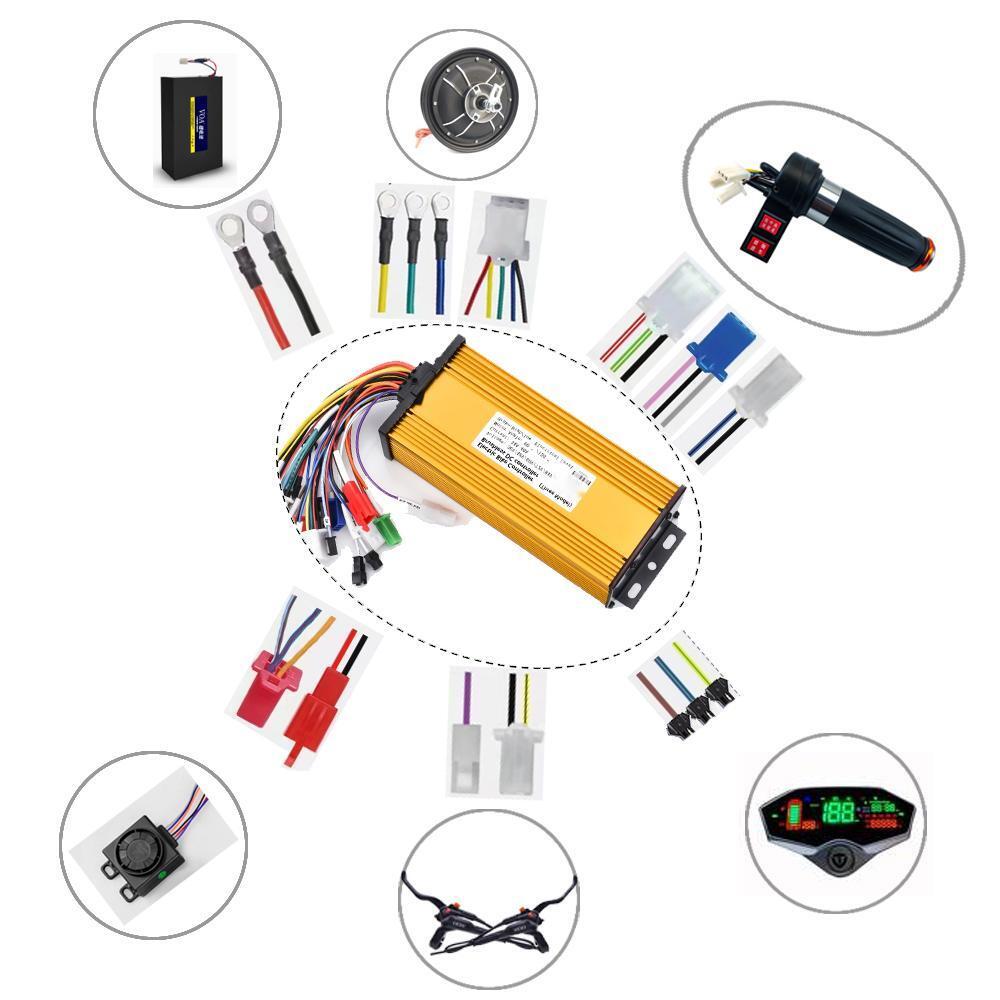 48V-72V 1500W-2000W Sine Wave Brushless Controller for Electric Bike E-bicycle