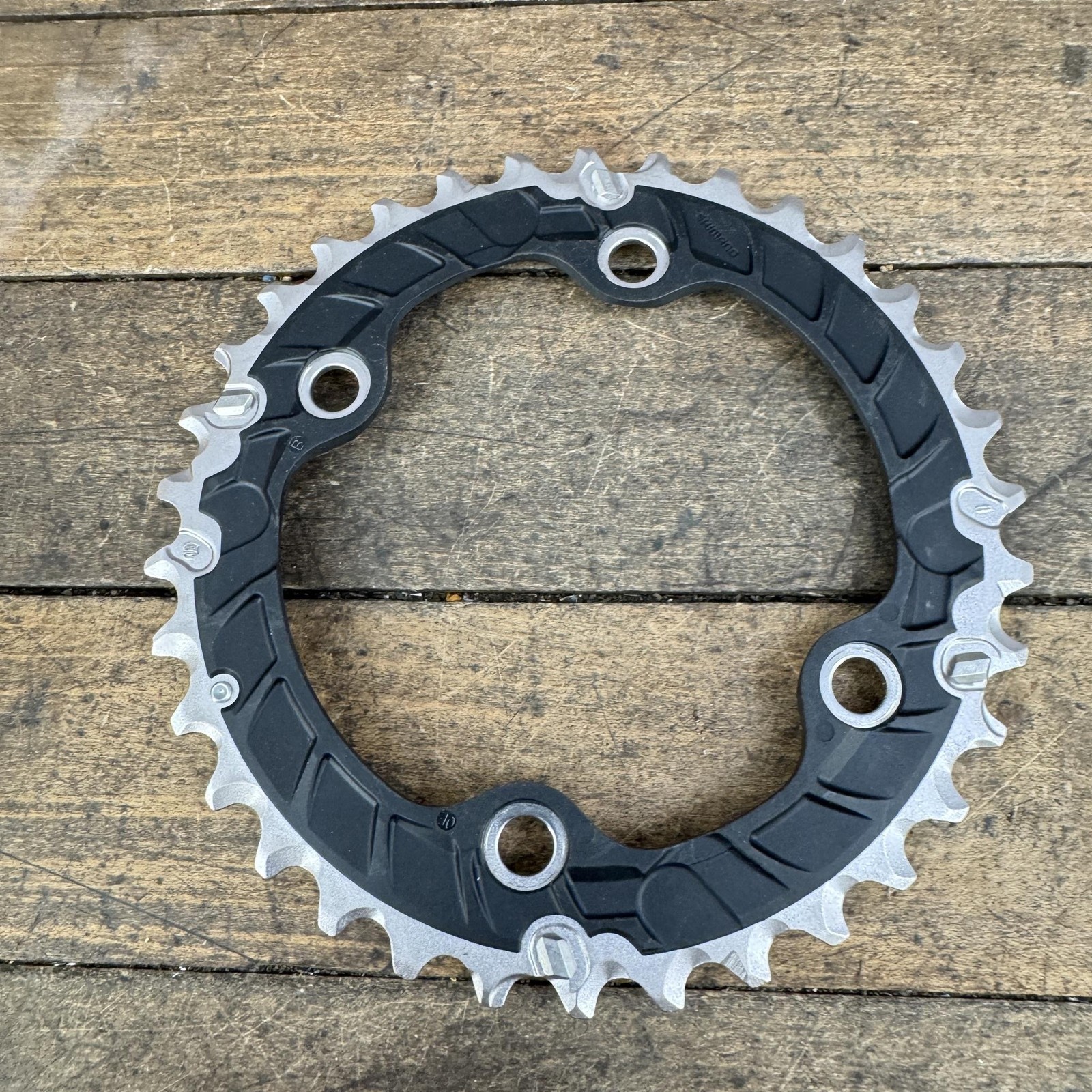 Shimano 34T Chainring Dyna-Sys11 96mm BCD 4-Arm Asymmetric Black 34-24 BB MTB