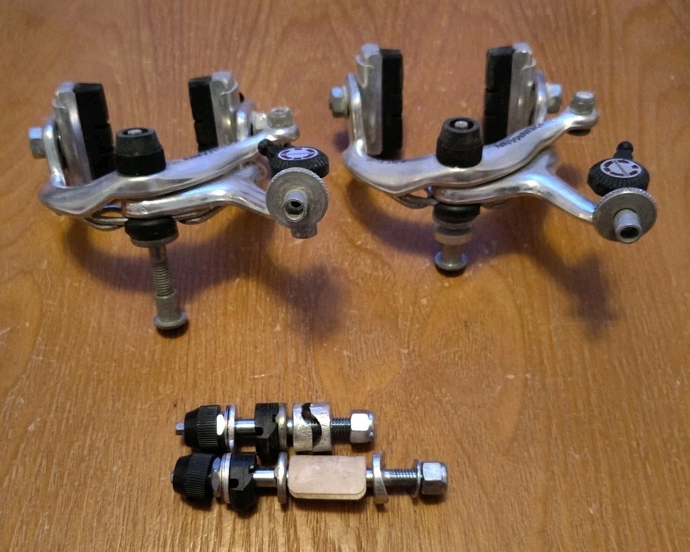 [1.011] NOS WEINMANN 570 ALPHA LT SEMI AUTO SIDE PULL BRAKE SET 50 MM CENTER