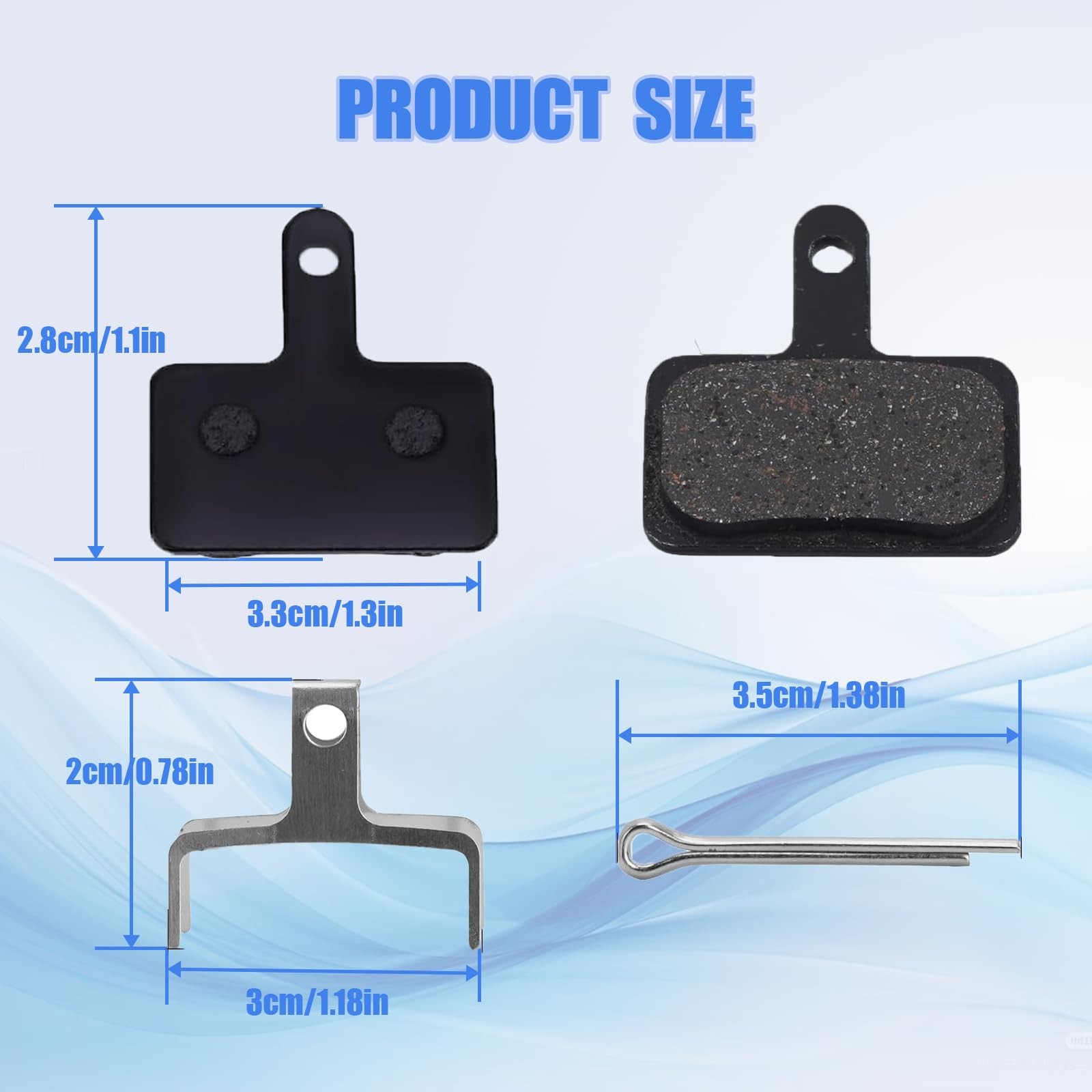 Black E-Bike Brake Pads Compatible Ridstar Q20 MINI 1.37*1.18 In Parts
