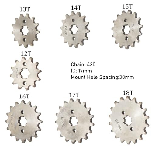 15 Tooth Front Sprocket 420 Chain Sprocket 17mm for ATV Buggy Pit Dirt Quad 15T