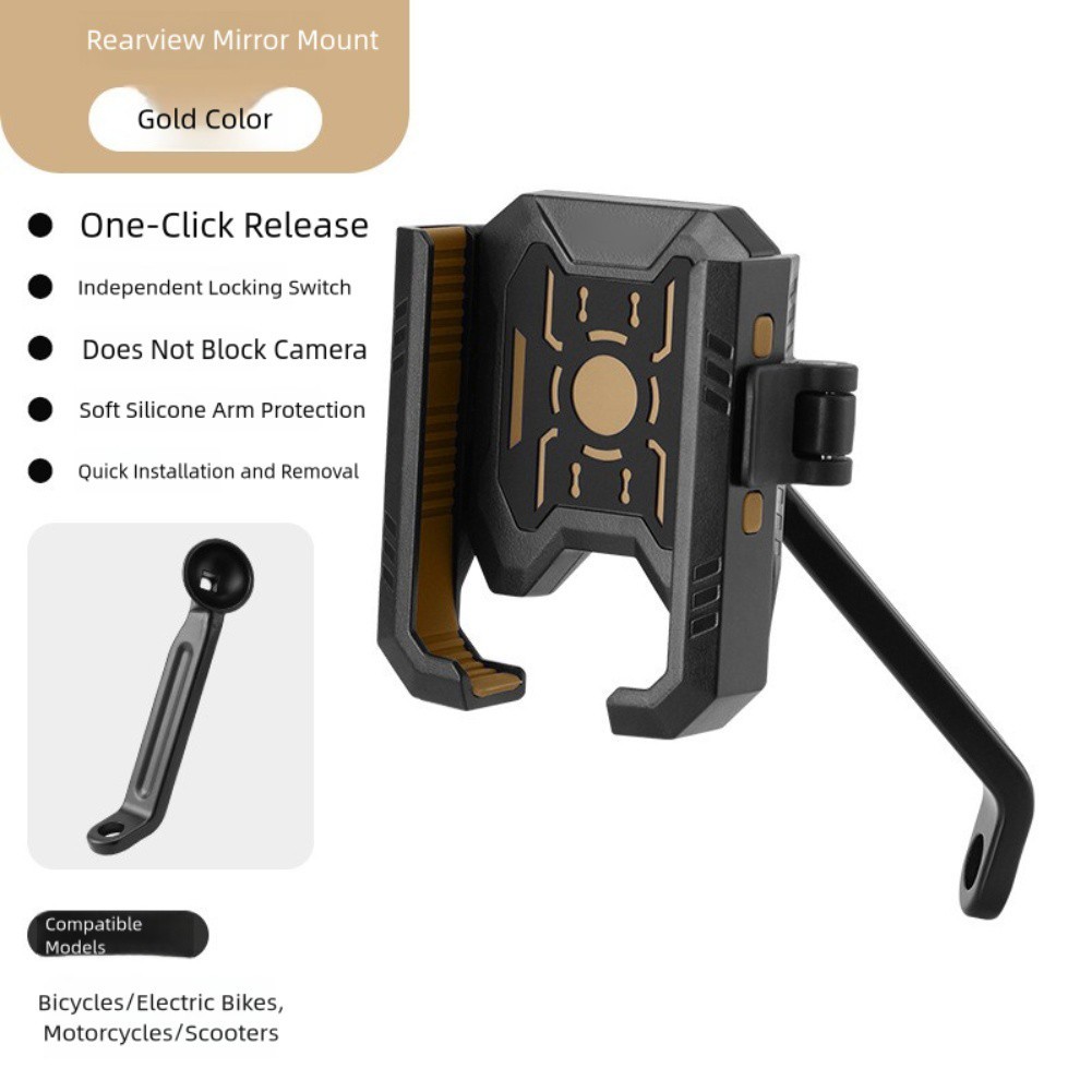 Motorcycle Mirror Mount Phone Holder Compatible with 47 to 72 Inch Devices