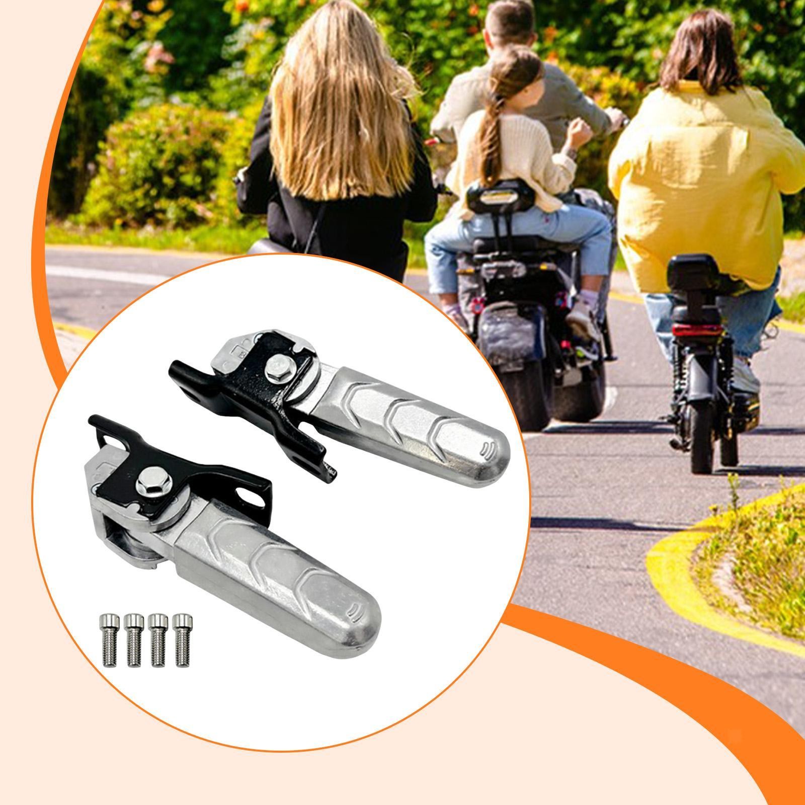 E Bike Foot Rests Replace Easy to Install Non Slip Practical Foldable Pedal