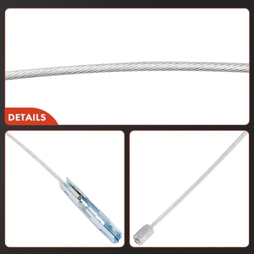 Intermediate Side Parking Brake Cable Assembly Compatible with Dodge Models: