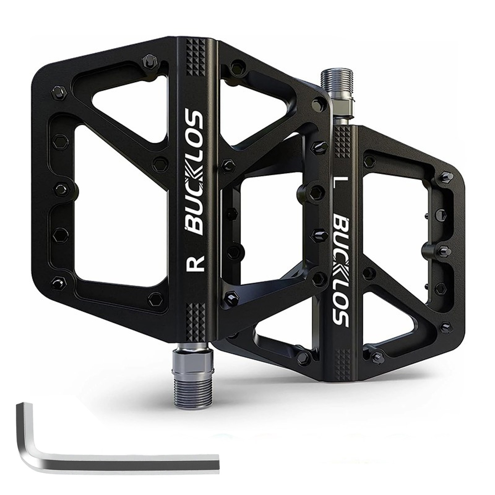 9/16″ Flat/Platform Pedals Bearing Widen MTB DH BMX Bike For Shimano/Rockbros US