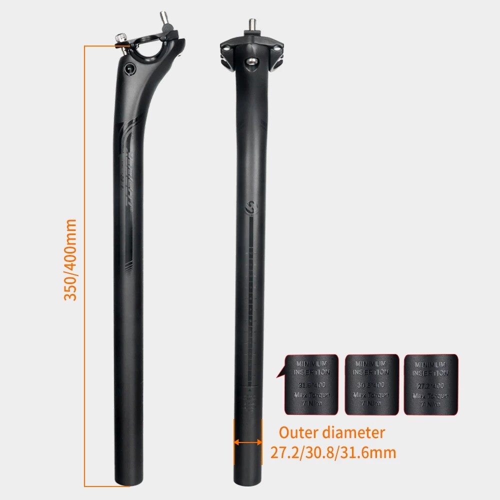 TOSEEK UD Carbon fiber bicycle Seatpost 27.2/30.8/31.6mm MTB/Road Bike seat post
