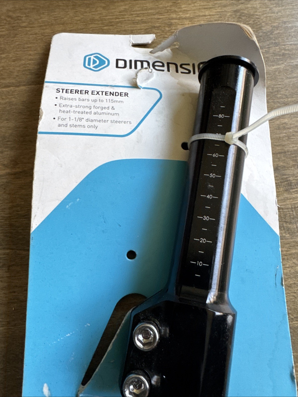 Dimension Steerer Extender 2 Black 1 1/8 Threadless.