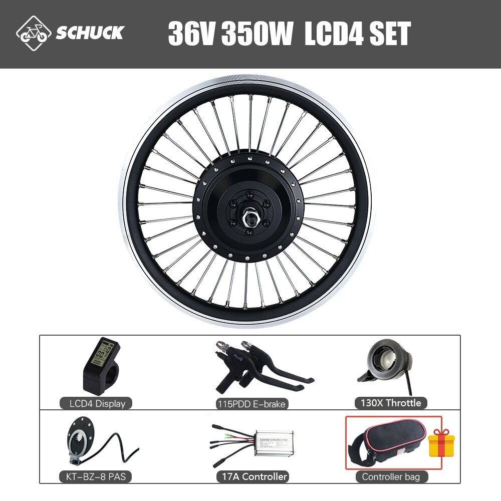 Electric Bike Motor Conversion Kit 36V 48V 350W Rear Rotate Wheel Motor Wheel