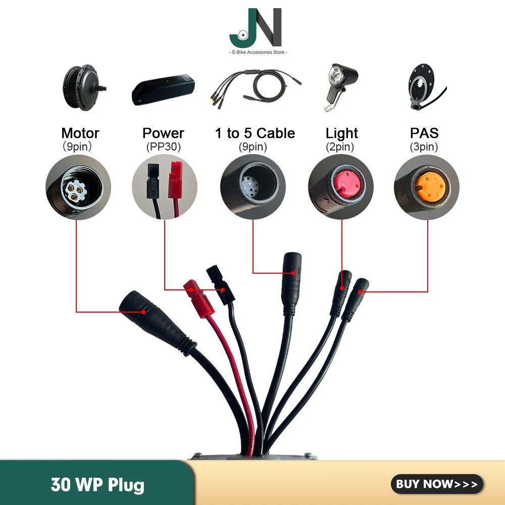 36V 48V 250W 350W 500W 750W 1000W 1500W Ebike Controller with SM WP Connector Us