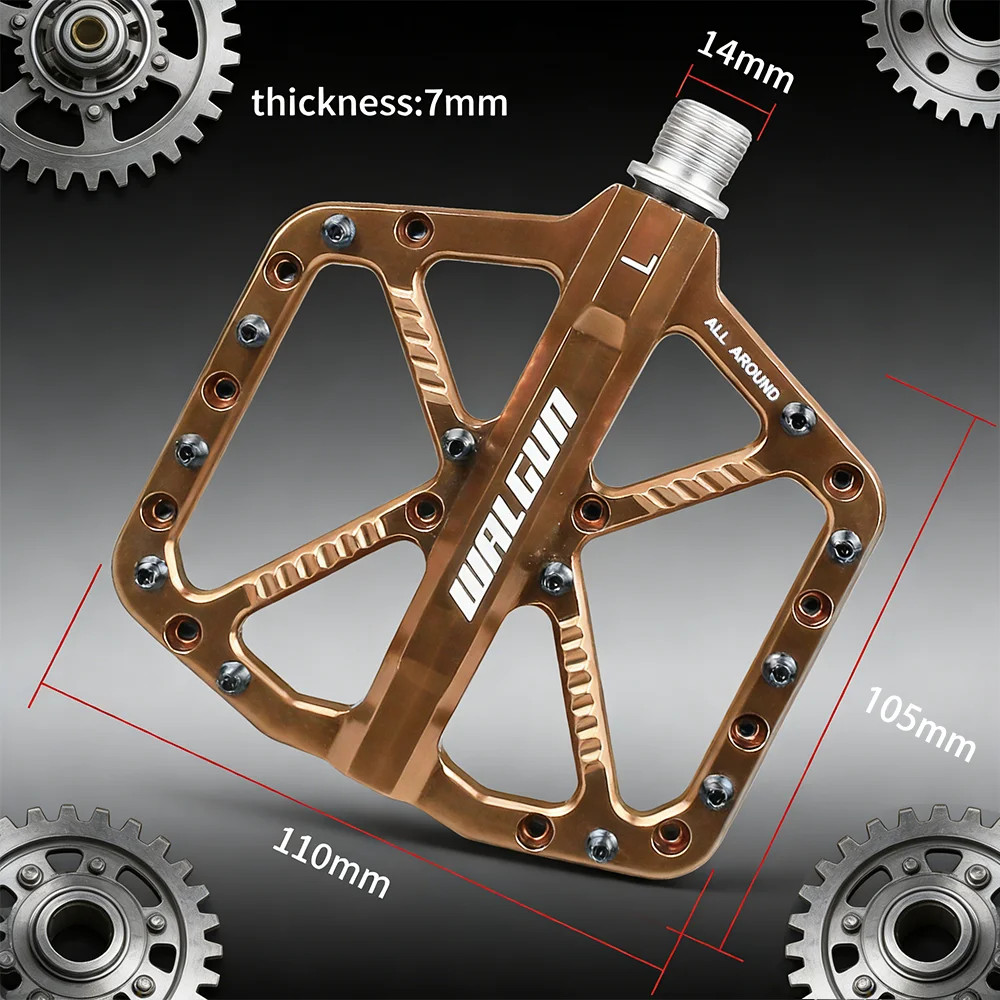 Mtb Bicycle Pedals CNC Titanium Alloy Axis Road MTB Bike Pedals 110*105Mm