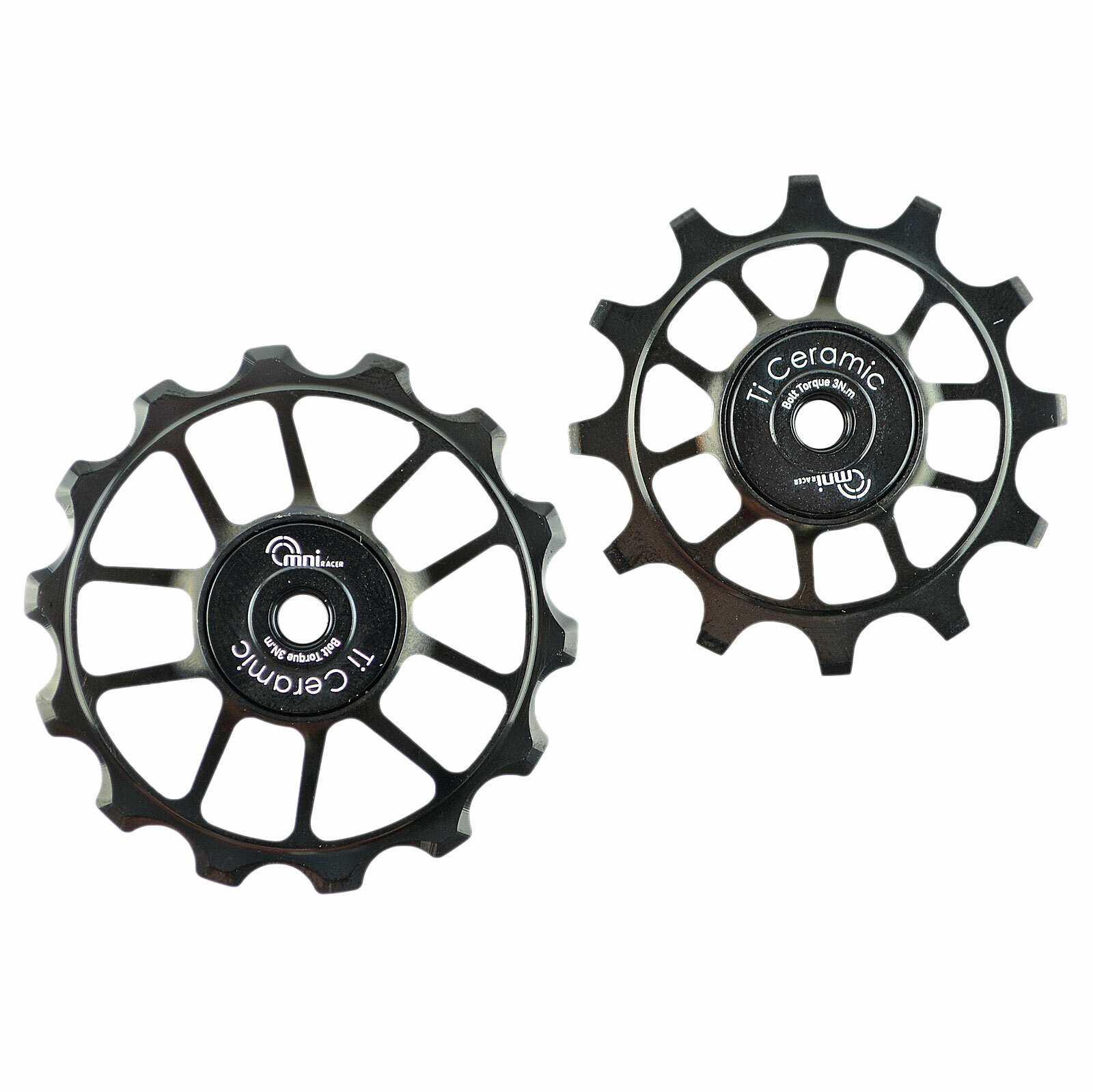 OMNI Racer WORLDS LIGHTEST OVERSIZE Ti Ceramic Derailleur Pulleys Fits SRAM 12