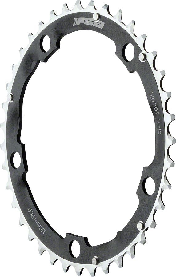 Full Speed Ahead Pro Black Triple 130/74BCD Road Chainring – 130BCD 39T