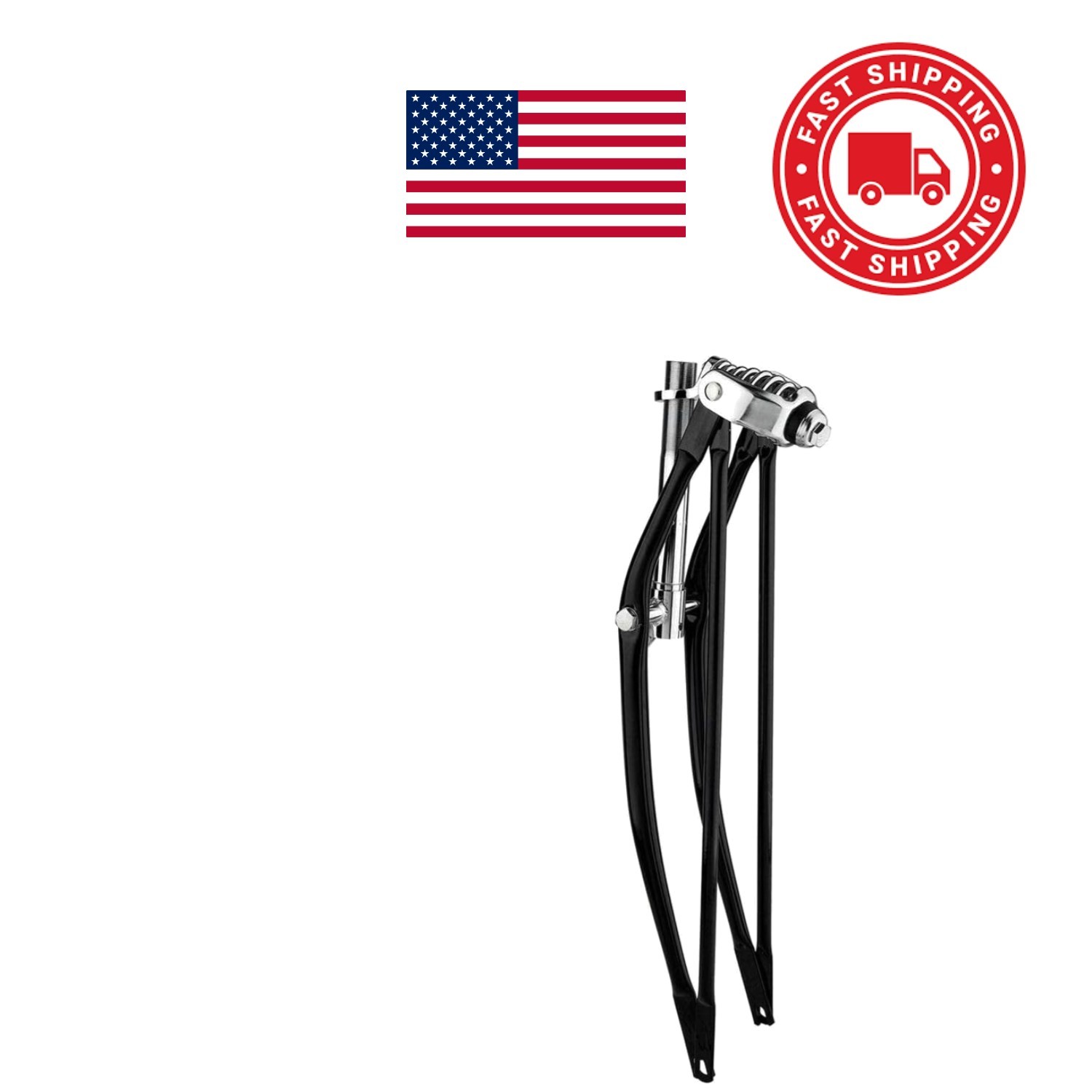 Battery Powered Suspension Fork 26 Inches Black Lightweight for Easy Handling