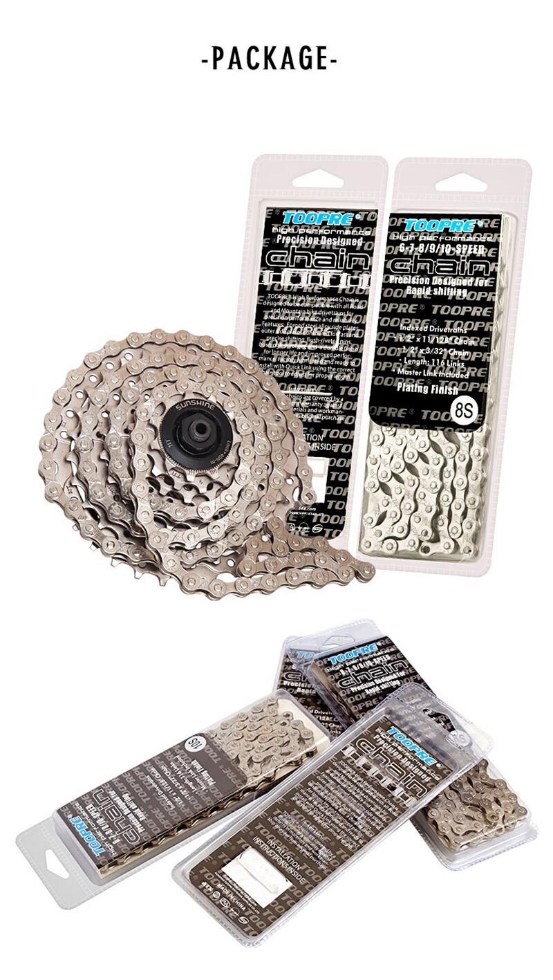 Bike Chain 8/9/10/11/12S Speed MTB Road Bicycle Chains 116Links for Shimano SRAM