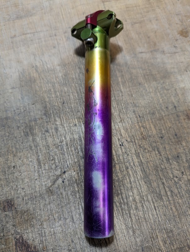 KOOKA 27.2mm seatpost in cool anodize rainbow colour