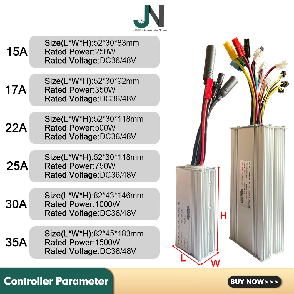 36V 48V 250W 350W 500W 750W 1000W 1500W Ebike Controller with SM WP Connector Us
