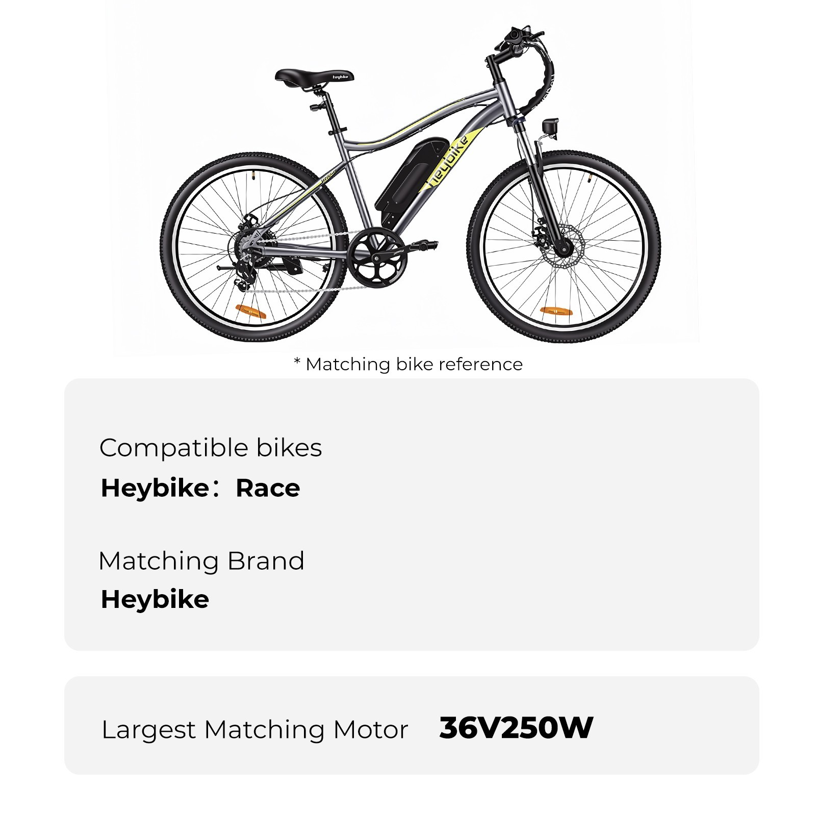 36V 10.4Ah Ebike Battery for Spare Heybike Race Battery Replacement