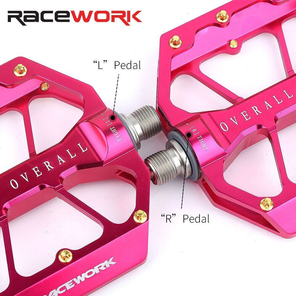 Racework Widen Bicycle Pedals Aluminium 3 Bearings MTB Road Bike 9/16″Pedals