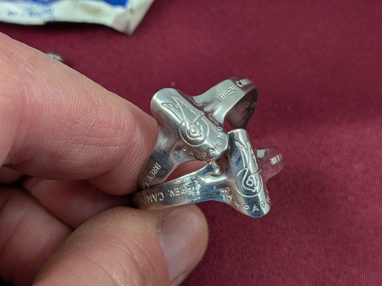 Campagnolo VTG Cable Guide Clamp-On Chrome Set of Three 25.4mm NOS