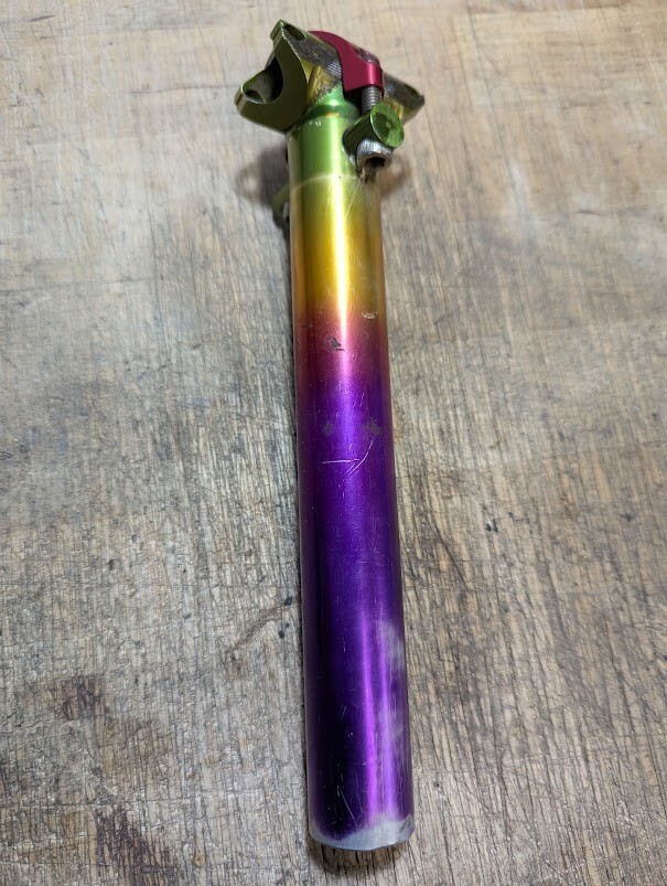 KOOKA 27.2mm seatpost in cool anodize rainbow colour