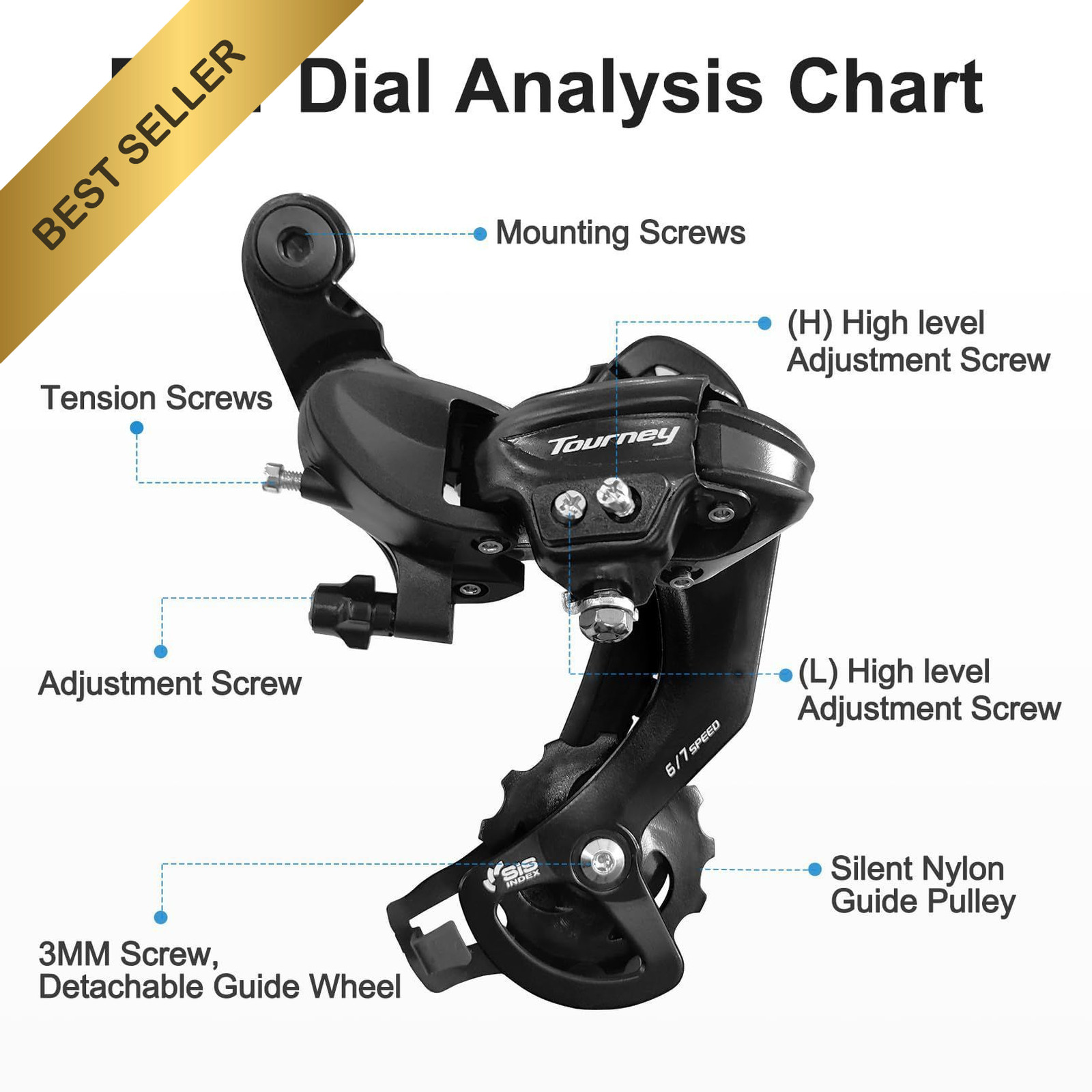 Tourney RD-TY300 6/7 Speed Rear Derailleur Direct Mount Mountain Road Bike