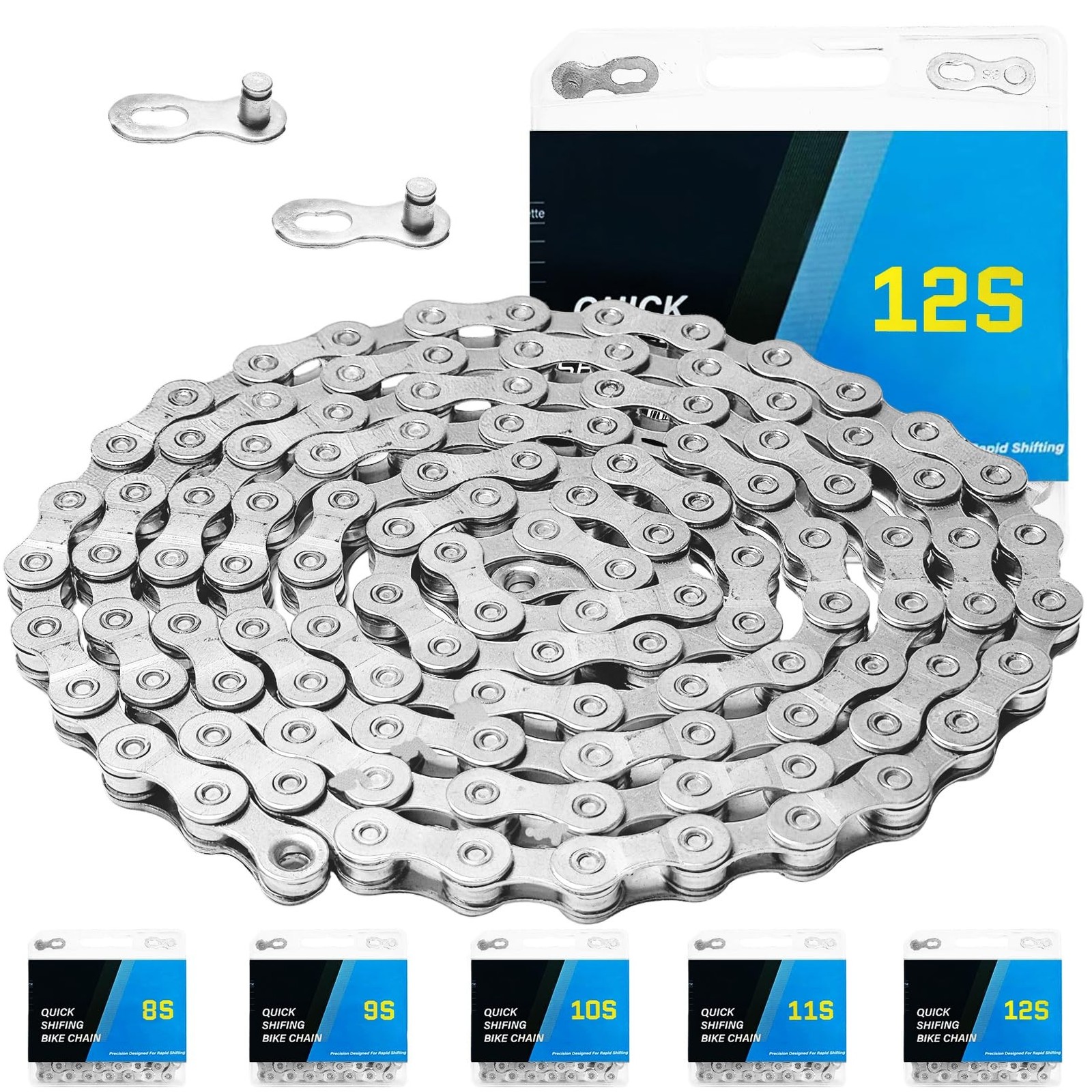 6/7/8/9/10/11/12 Speed Bike Chain – High-Strength, Durable & Smooth-Shifti