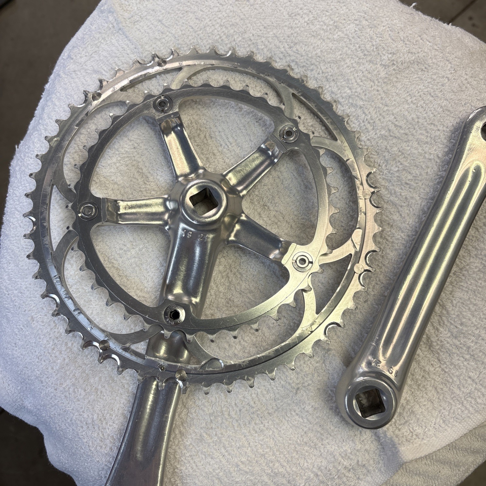 CAMPAGNOLO RECORD 10 SPEED ROAD BICYCLE 172.5 MM 53/39 TOOTH CRANK SET