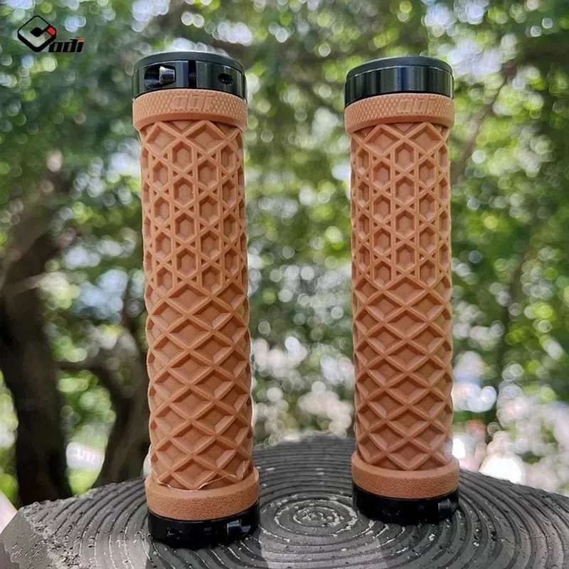 Van Bicycle Handlebar Grips Lock-On Anti-slip Shock Absorption Double Lock Ring