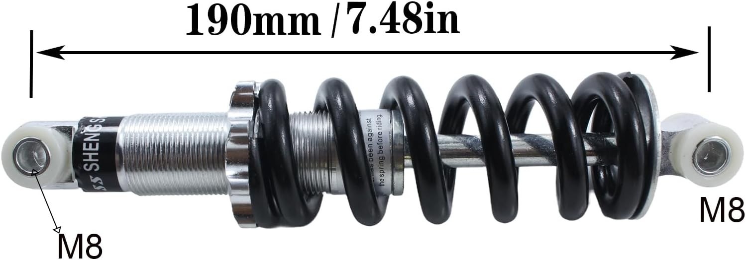 Motorcycle Rear Shock Absorber 190mm Suspension Adjustable Replacement land bike
