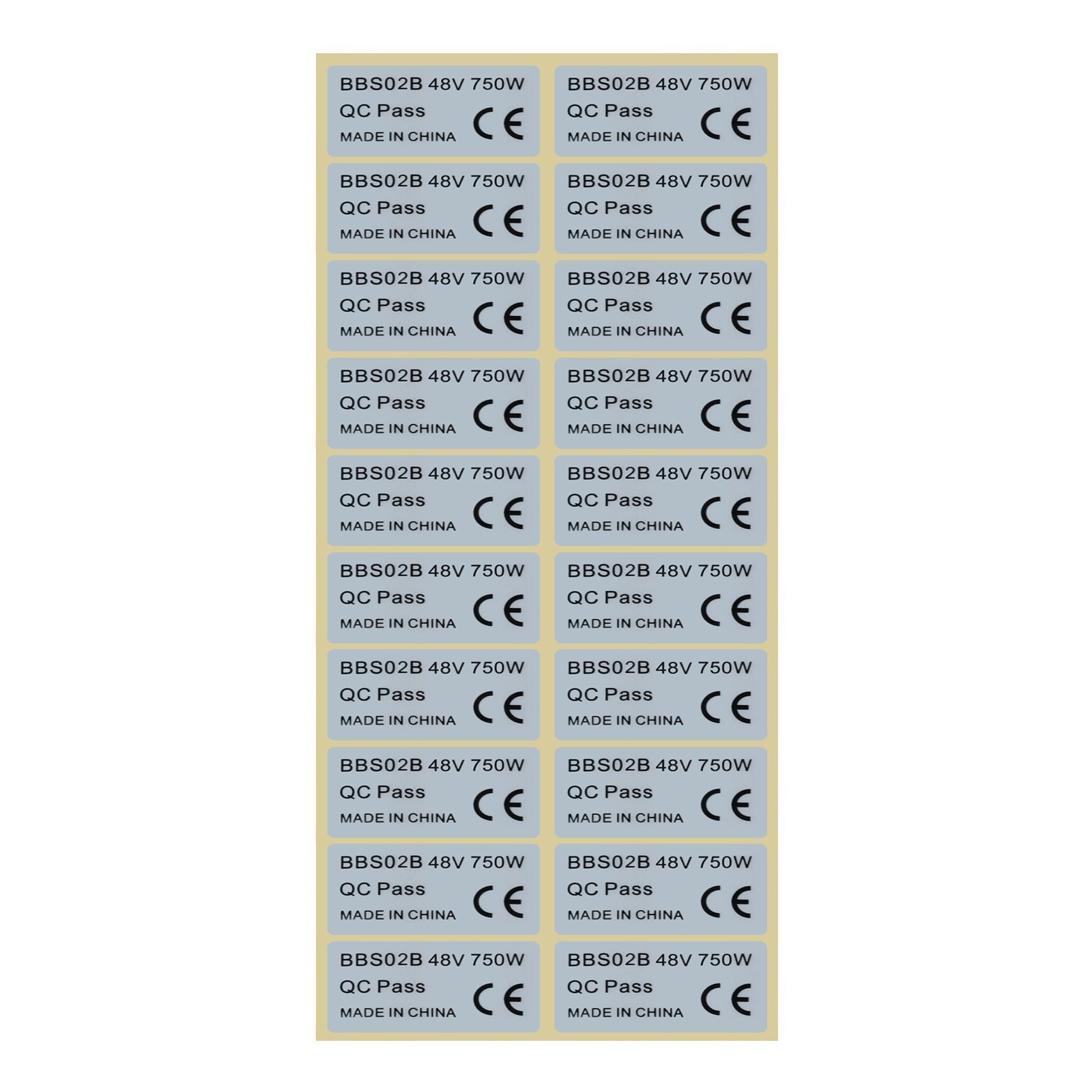 20* Sticker 20pcs 36V 250W 45x23mm01/BBSHD Components High Quality