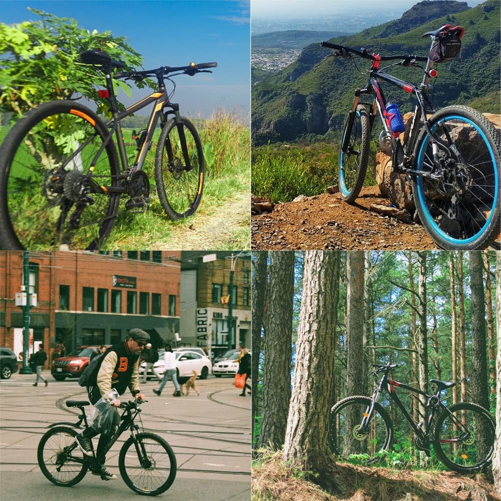 26″ Air Suspension Fork MTB Bike 120mm Travel 1-1/8″ Disc Brake 9mm QR Rebound