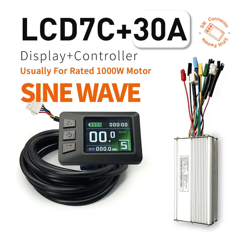 E-bike 30A 35A 50A 1000W-3000W Controller and Display 36V/48V LCD5 LCD7C LCD8H