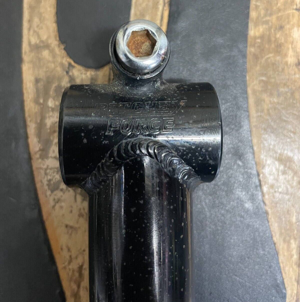 Ritchey Force chromoly stem 130mm 1 in quill black 25.4 clamp w/ cable hanger