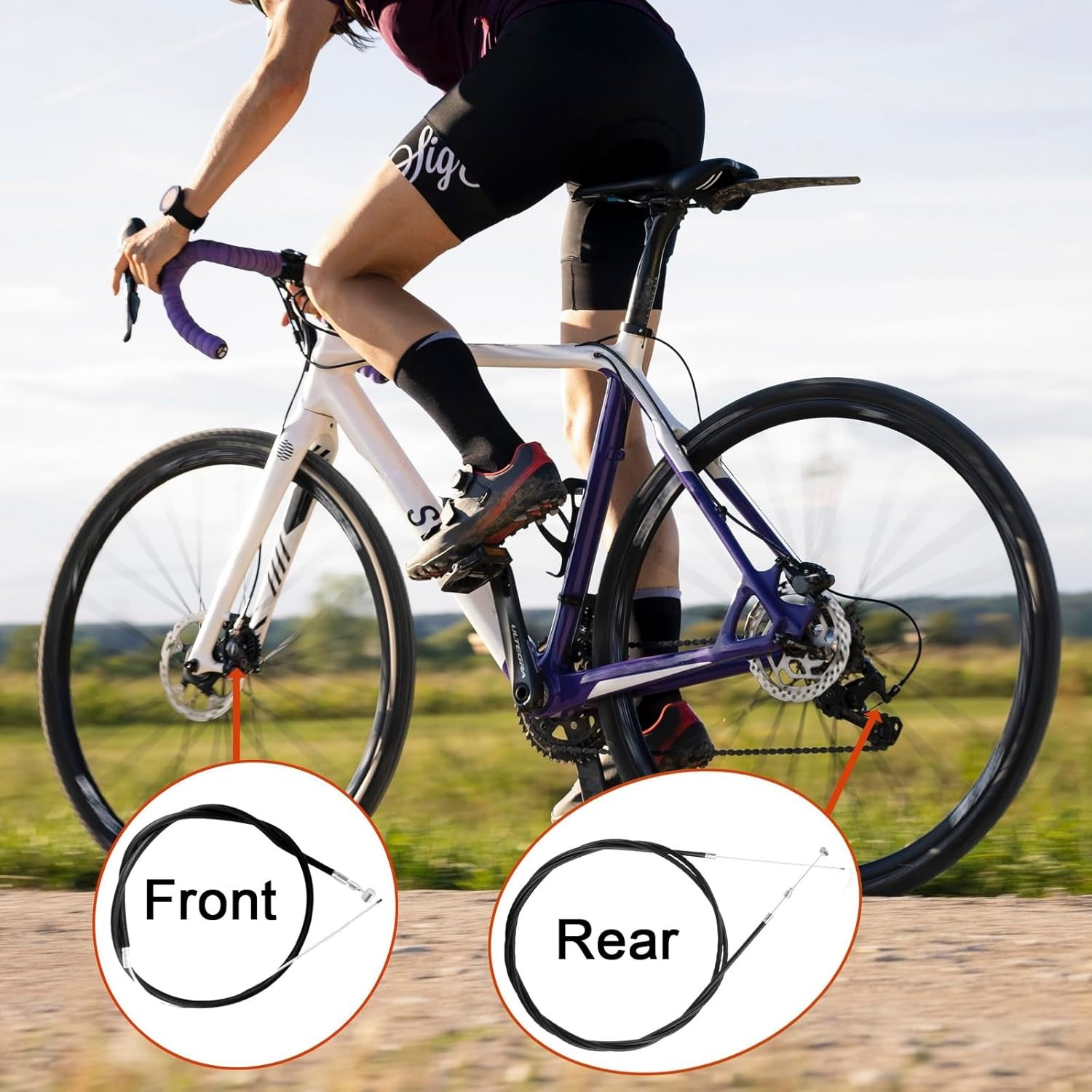 Durable MTB Brake and Shifter Cable Set – Zinc-Coated Steel for Smooth Braking