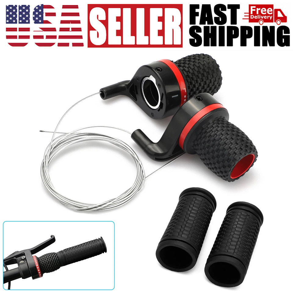Bike Twist Grip Gear Shifter Bicycle Shift Levers Speed Handlebar