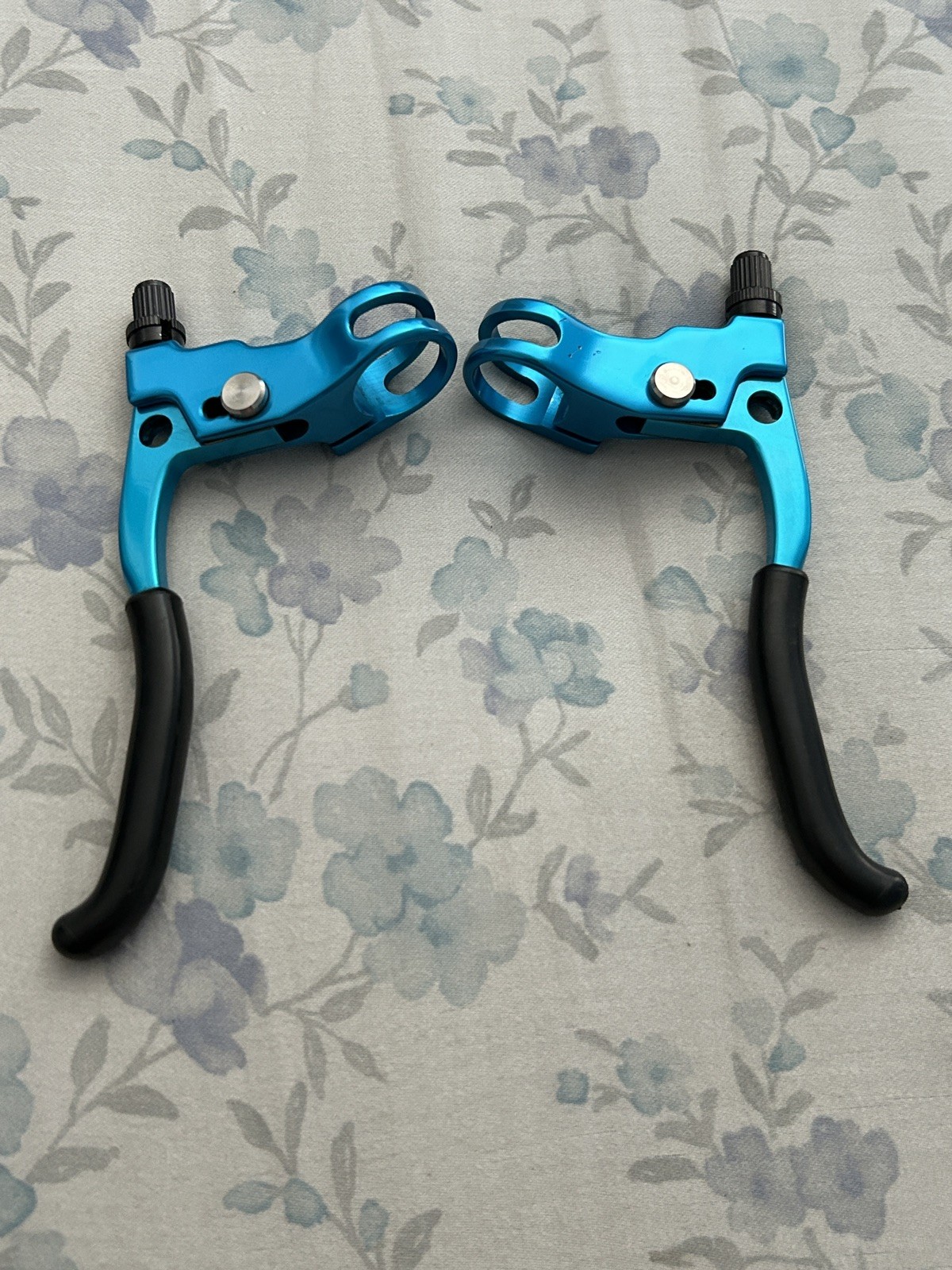 Grafton Re-Entry Canti Brake Levers Turquoise Blue Vintage 90s MTB CNC USA Kooka
