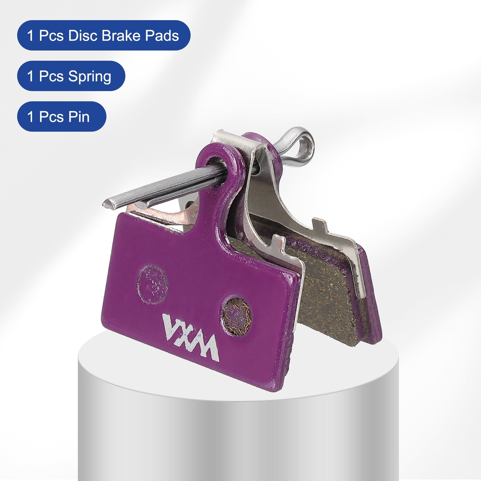 Disc Brake Pad 1.26″ x 0.65″ Bike Brake Pads with Spring and Pin, Purple