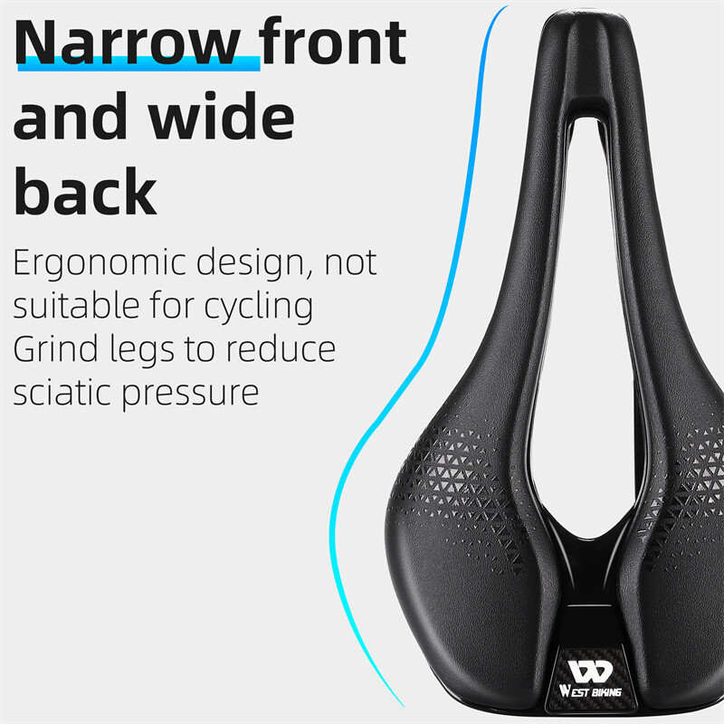 PU Leather Bike Seat Short Nose Racing Bike Saddle Hollow Bicycle Saddle Cushion