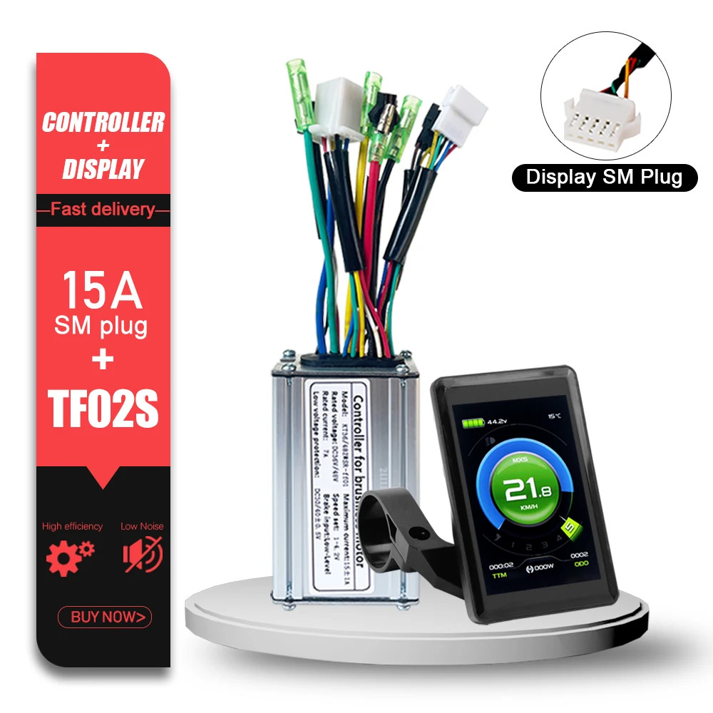 Electric Bike KT Brushless Controller 36V 48V 15A/17A/22A/30A/35A/50A SM Plug