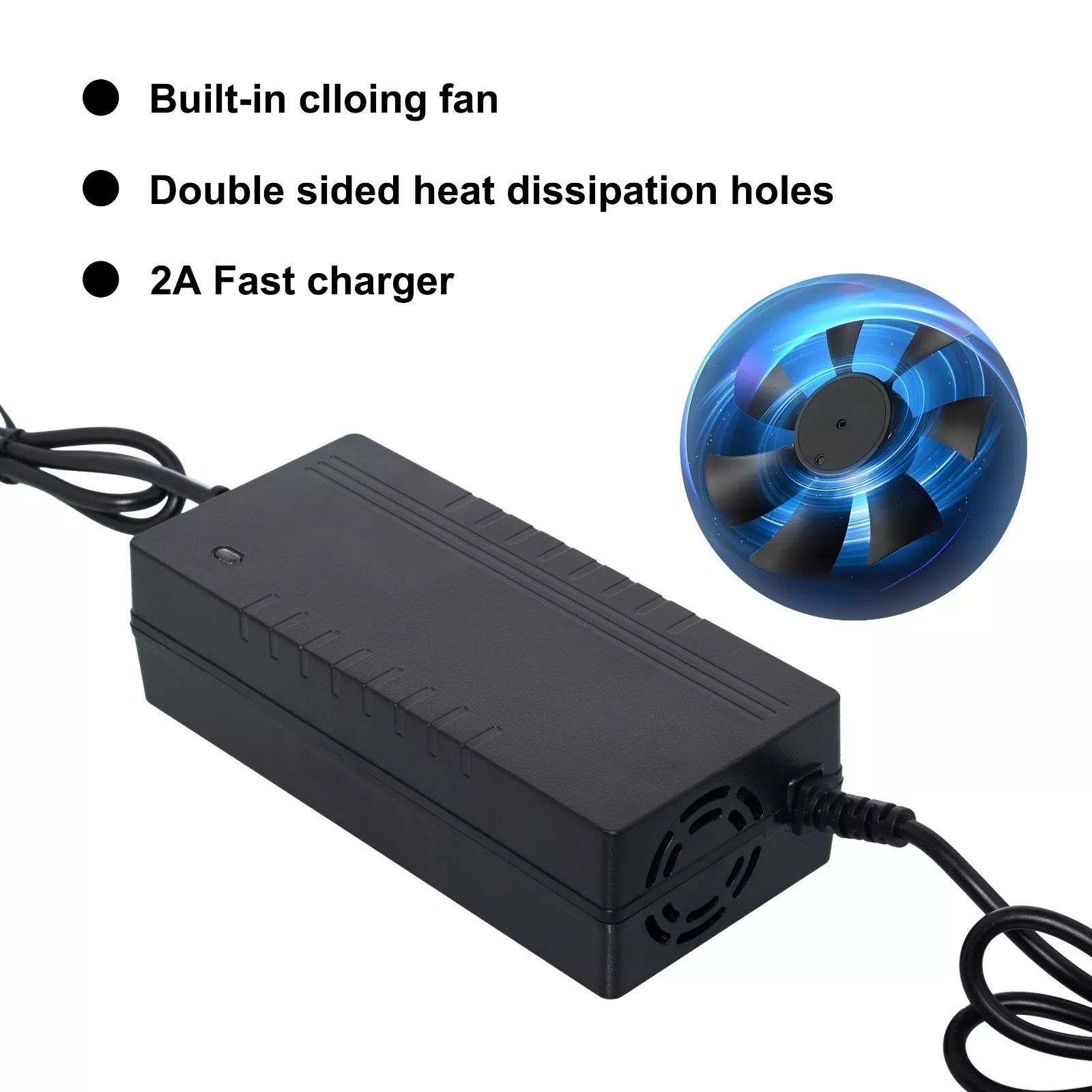 42V 2A Adapter Charger 36V Lithium Battery with 5.5mm*2.1mm DC Plug Port 84W 2