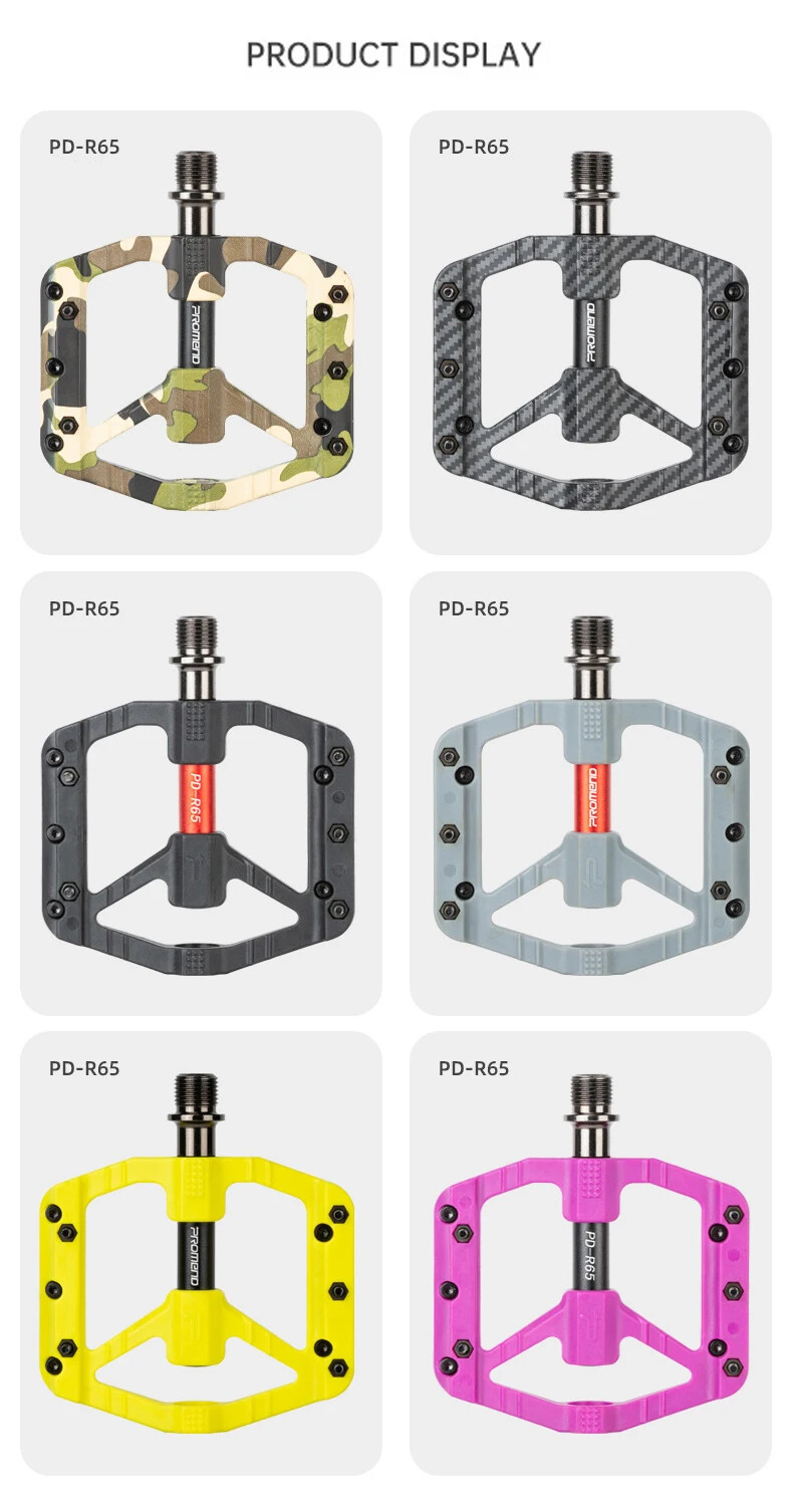 PROMEND Ultralight Nylon Bicycle Pedals 3 Bearing BMX Road MTB Bike Pedals 9/16″