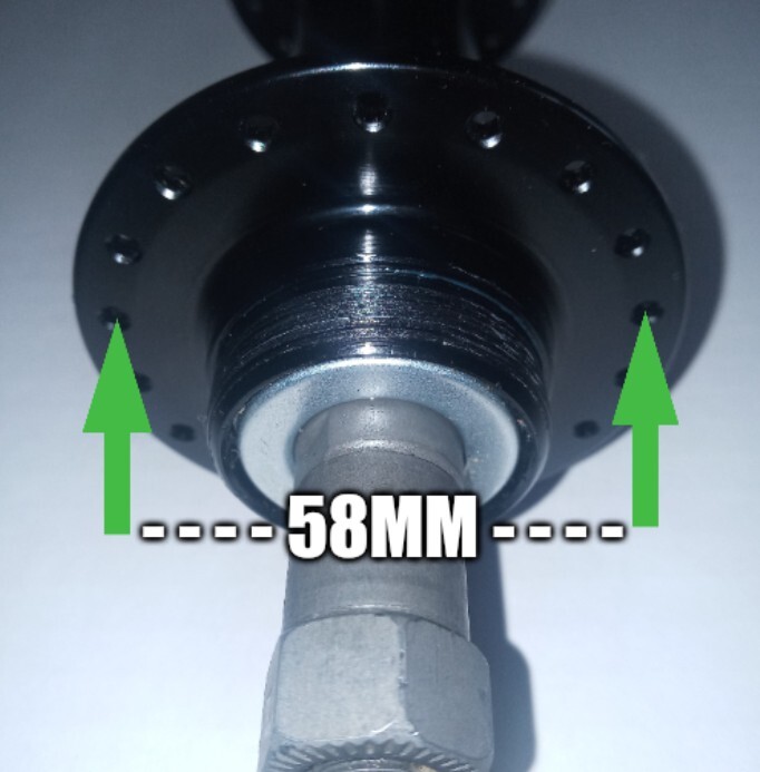 Fat bike rear hub 195mm 36H 3/8″ freewheel disc type