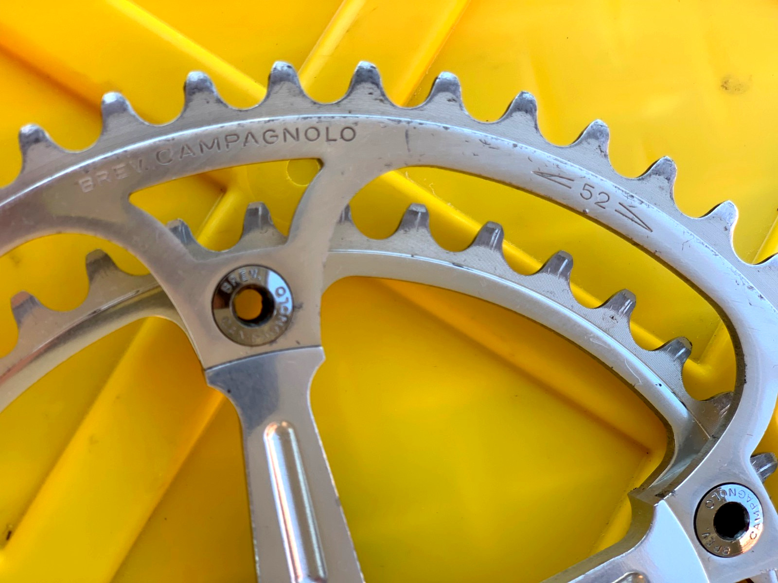 Vintage 80s CAMPAGNOLO SUPER RECORD STRADA Double Crankset 170mm 52/42 Road Bike