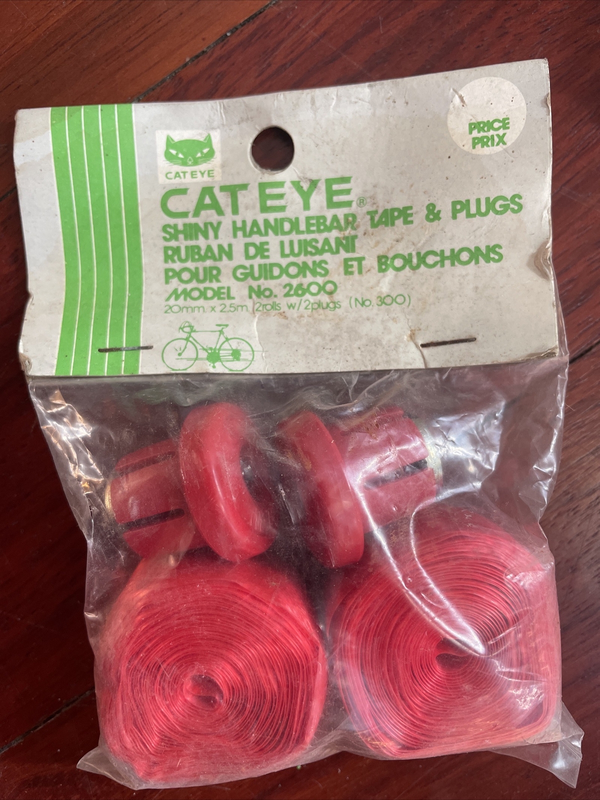 Vtg. CATEYE Handlebar Tape and End-Plugs #2600 Blue, Red, Green or Orange (NJ)
