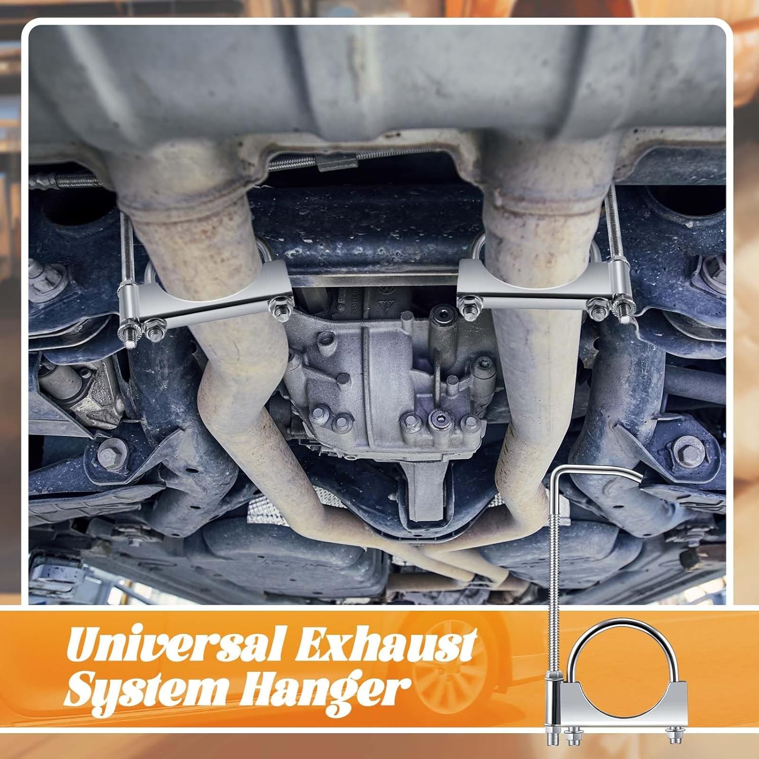 1 Pcs 3 Inch Universal Exhaust Clamp with Hanger Made of Heavy Duty Clamp with
