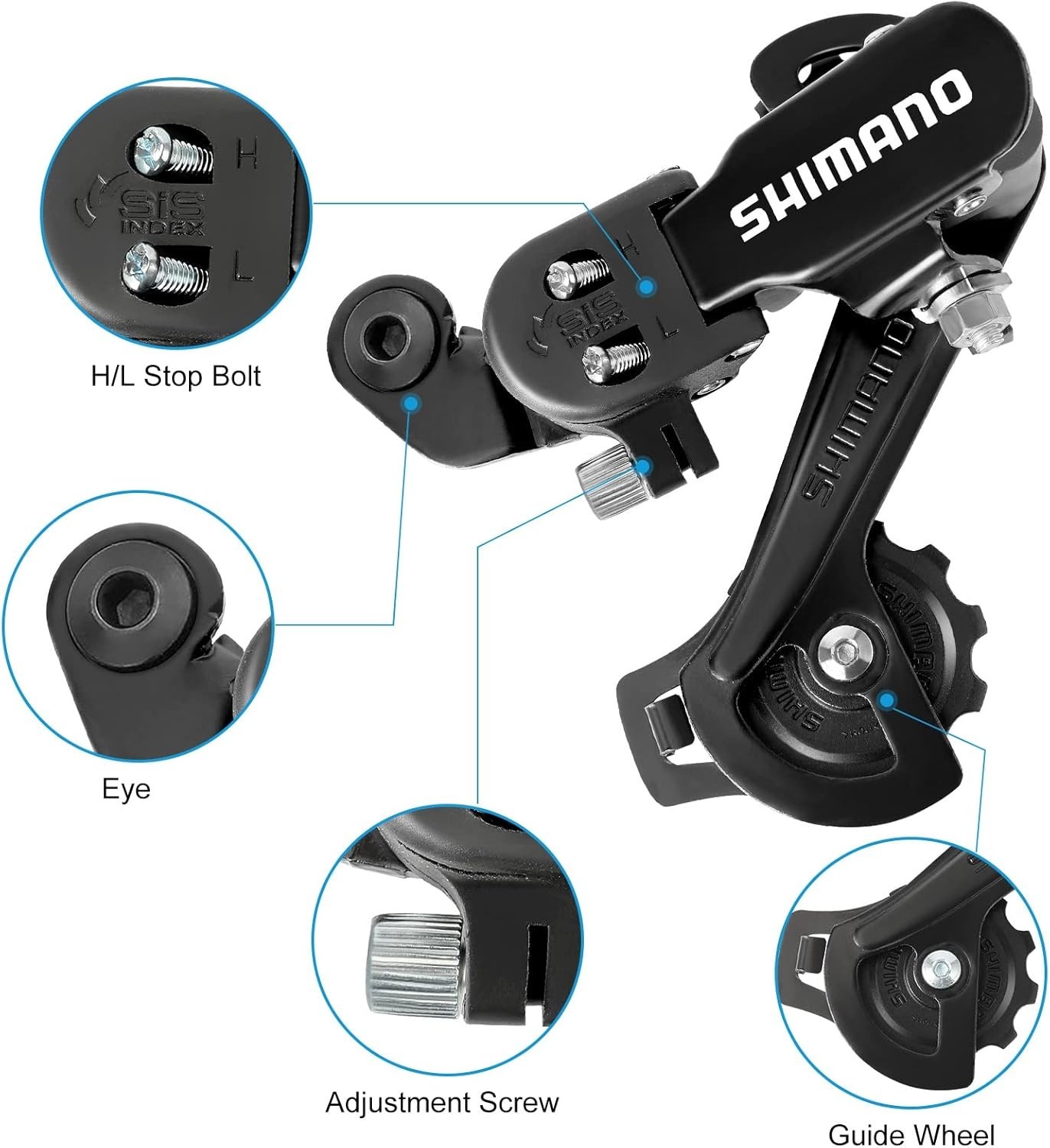 Rear Derailleur, Bike Parts Gear Shifter for RD-TZ31-A with Direct Mount/Hang…
