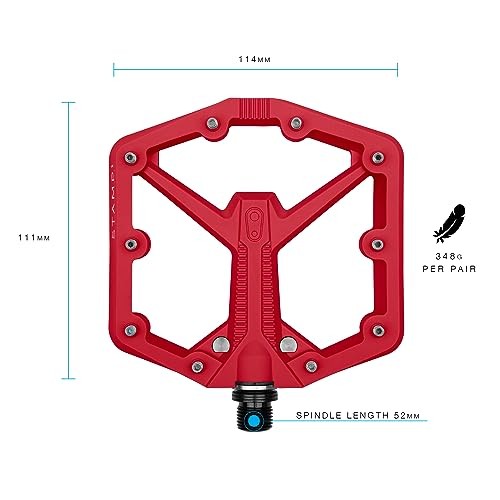 Stamp Flat MTB Pedals – Size Us 10-15 // Eu 43.5-49 Red Stamp 1 Gen 2