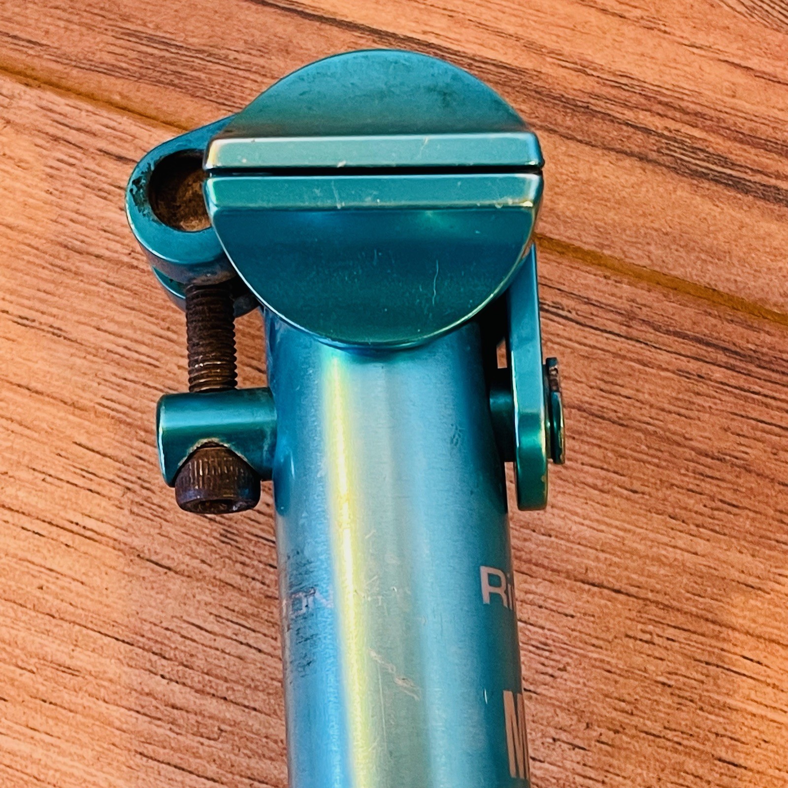 Vintage Ringle Moby Seatpost 27.2 350 Blue Ano Yeti Turquoise CRACKED PARTS ONLY