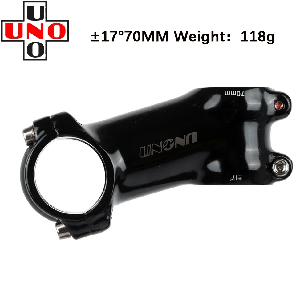 UNO Black Stem Bike Ultralight 7 17 35 Degree MTB Road Stem Fork 28.6 31.8mm